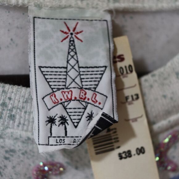 K.W.B.L Los Angels Handpainted Western Vintage Sweatshirt Concho Fringe Splatter - Picture 13 of 16